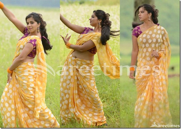 Nisha_Yellow_Polka_Dots_Saree