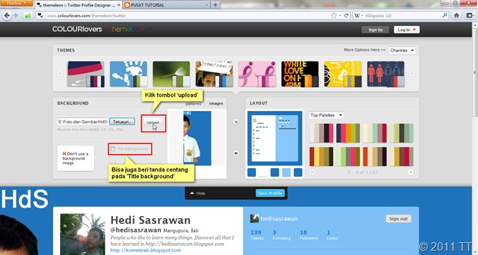 Klik tombol ‘upload’ Klik tombol ‘upload’