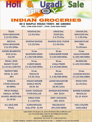bombay grocers holi sale