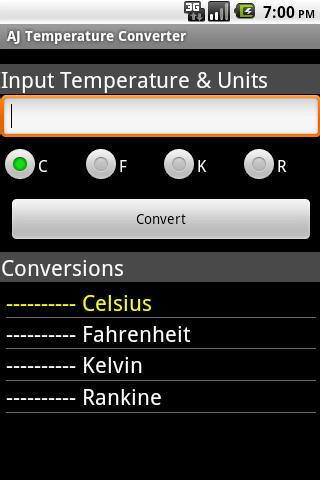 AJ Temperature Converter