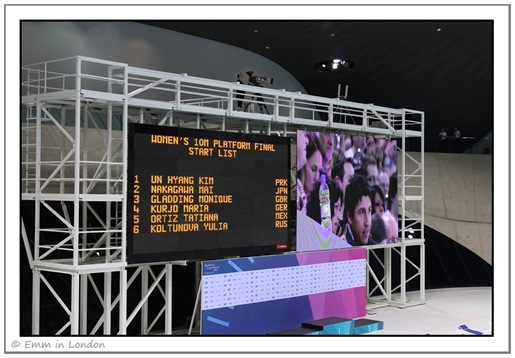 Score board FINA Diving World Cup 2012