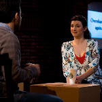 Hunting and Gathering, by Brooke Berman. Directed by Brian Golden. May 21 - June 27, 2010. (l to r) Michael Salinas, Tracey Kaplan. Photo Credit: Amanda Clifford.