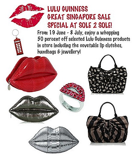 Lulu Guinness Lip clutches bags totes purse leather Spring Summer 2012 umbrella sole 2 sole millenia walk singapore Lulu Guinness Lip clutches bags totes purse leather Spring Summer 2012 umbrella sole 2 sole millenia walk singapore