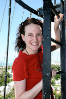 Kristy climbing the lighthouse