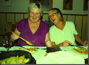 Enjoying food and companion Enjoying food and companion