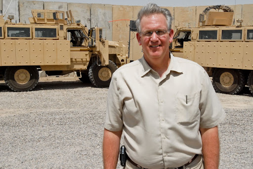 Missouri Gov. Jay Nixon is one of three governors who visited Contingency Operating Base Basra, Iraq, this week to visit with troops, gauge morale and address questions and concerns from them. Nevada Gov.
Jim Gibbons and Minnesota Gov. Tim Pawlenty also visited COB Basra during this tour. (U.S. Army photo by Sgt. Frank Vaughn)