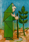004 - L'Ermite - 1976<br />
100 x 65 - Acrylique sur toile