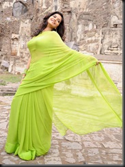 swathi in green  saree