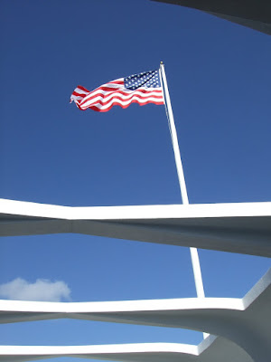 American Flag at the USS Arizona Memorial