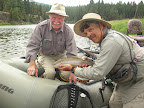 Jack Saunders caught another cuttbow. Jack Mauer is holding the fish.