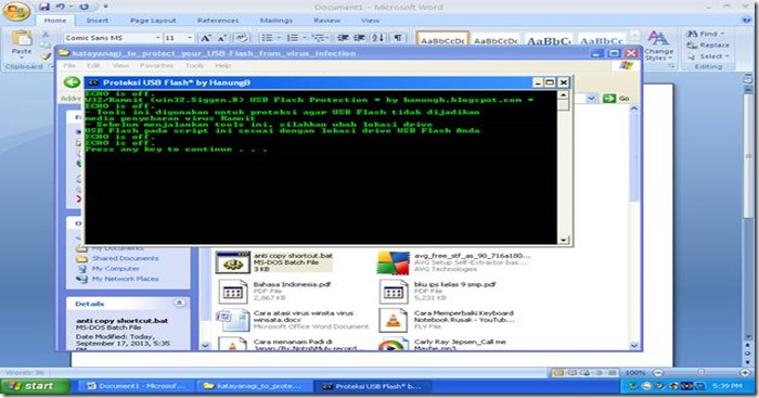 Cara Lindungi Flashdisk dari virus RECYCLER Dan RAMNIT Cara Lindungi Flashdisk dari virus RECYCLER Dan RAMNIT