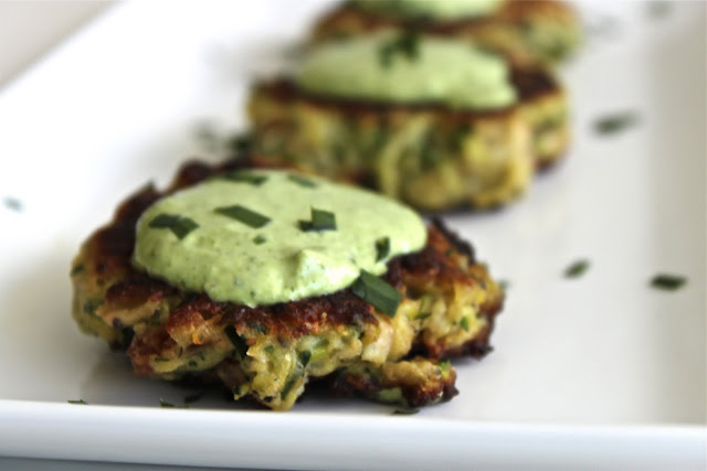 Zucchini-White Bean {Bacon} Fritters