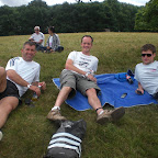 Chilling out after we had finished, Rich, Justin and I