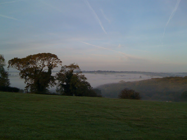 Morning Mist in the Chew Valley, looking West.