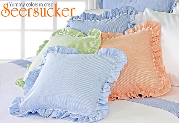 seersucker throw pillows
