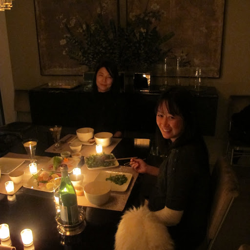A few friends stopped by for dinner.