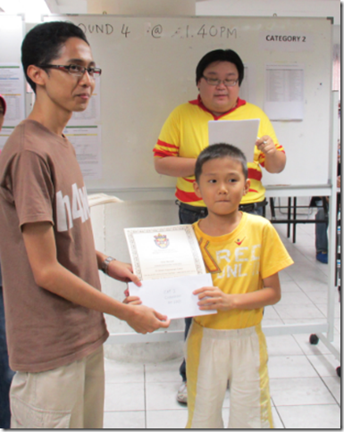 Cheu Zhi Xuan, winner of Category 2 - 13th CAS 3rd Qtr Allegro Cheu Zhi Xuan, winner of Category 2 - 13th CAS 3rd Qtr Allegro