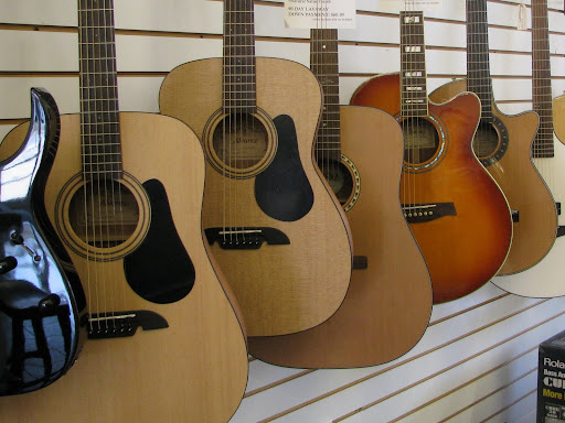 Hoover also has a plethora of acoustic guitars for perusal.  (Photo credit: Rebekah Clark)
