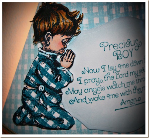 Precious Boy, Children's Prayer, Gingham Background, Our Daily Bread designs