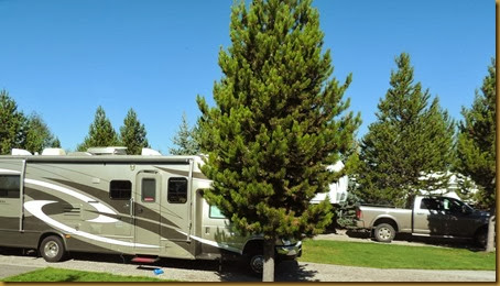 Roomy sites across from us at Grizzly RV Park