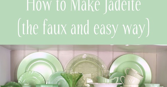 DIY Faux Jadeite from thrift store finds
