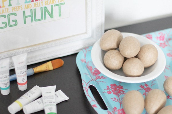 paper mache easter eggs