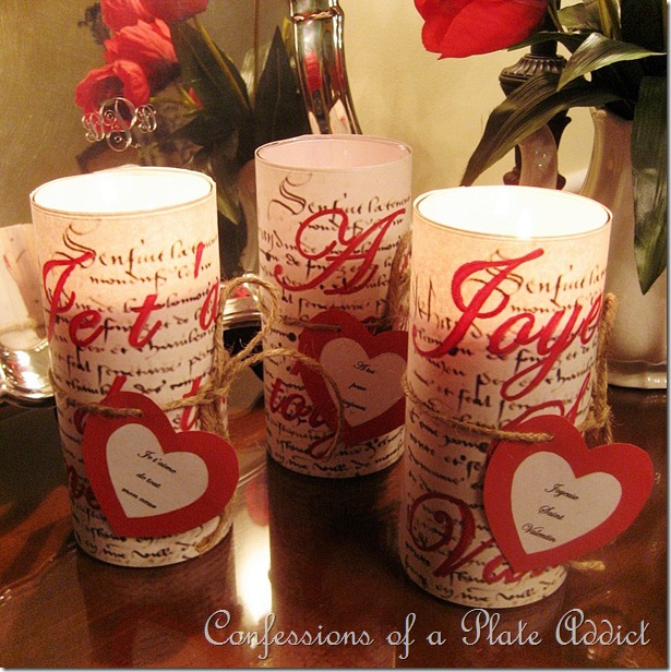 CONFESSIONS OF A PLATE ADDICT French Script Valentine Candles 008