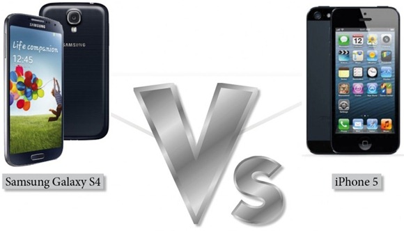 Samsung Galaxy S4 vs iPhone 5 Samsung Galaxy S4 vs iPhone 5
