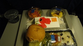 Almoço vegetariano na KLM