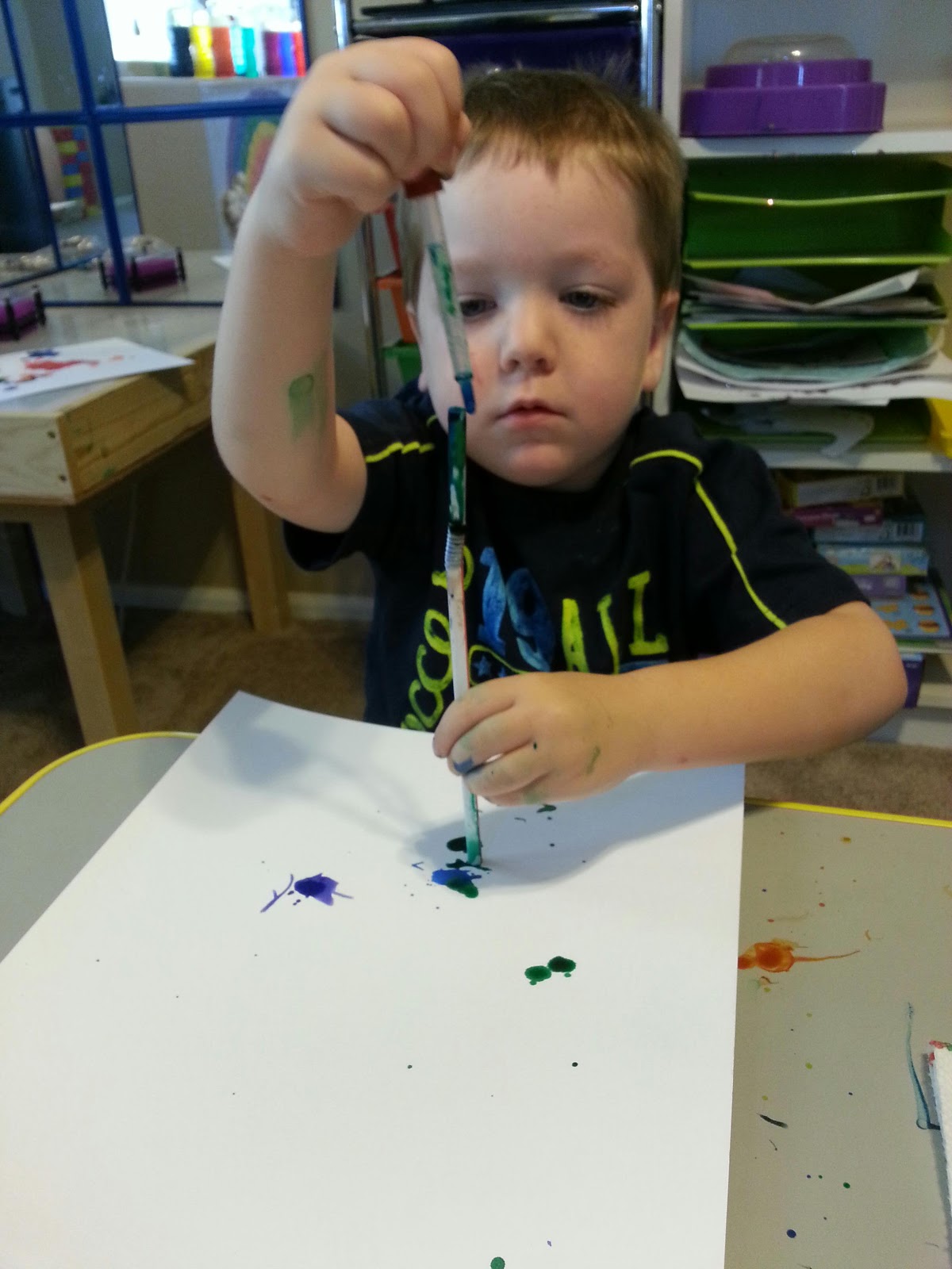 sweetie pie preschool Kid made wind art