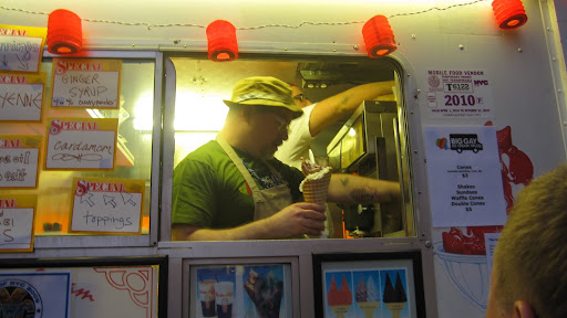 I ate their vanilla soft serve ice cream with ginger syrup! It was exactly what I needed on a warm Friday night.