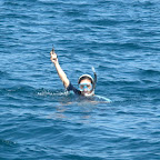 Und sie hat sie gefunden! die verlorene Sonnenbrille von Simon: aus 8m Tiefe geholt.