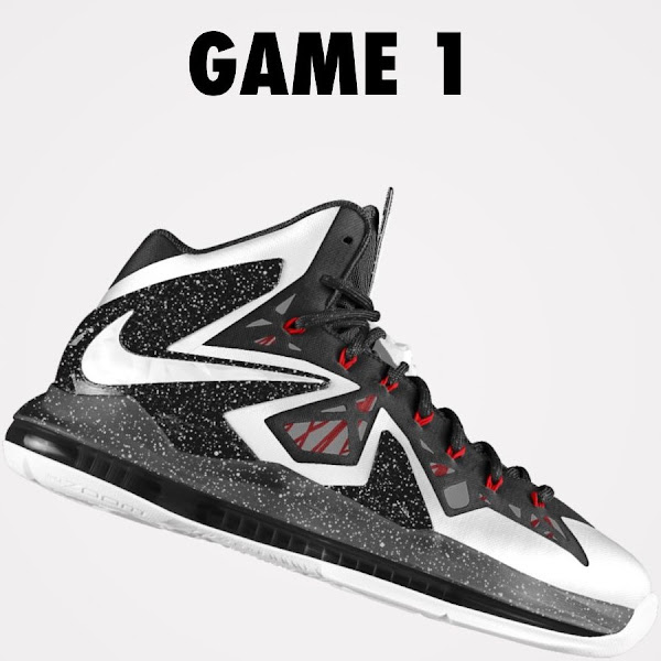 DIY Nike LeBron X PS Elite iD White amp Black Game 1