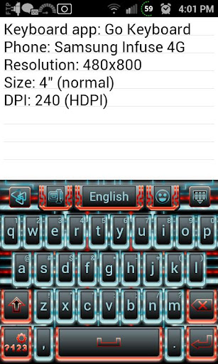 Techno Tron RB Keyboard Skin