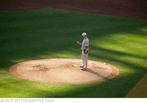 'Kyle Kendrick contemplates the baseball' photo (c) 2010, Michael Pick - license: http://creativecommons.org/licenses/by/2.0/