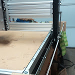 CNC Router - y-axis assembly - right side. notice chain, rails, gantry and endStops/chain tensioners. 2011-08-04 01.27.22.jpg