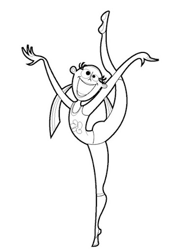 GIMNASTAS DIBUJOS PARA COLOREAR