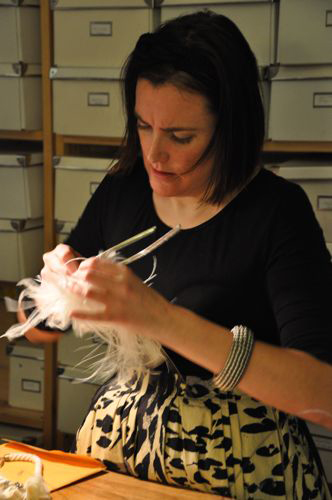 Jennifer crafting another idea.