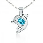 Oval-Aquamarine-Dolphin-Pendant-in-14K-White-Gold