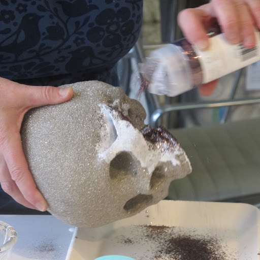Shake, shake, shake! The key is to keep the glue evenly coated and not too goopy, so that it dries well with the glitter on it.