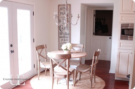 weathered table and chairs