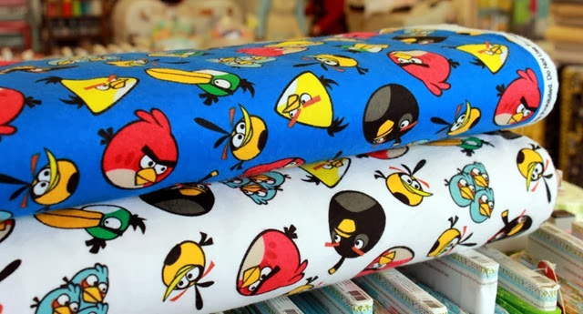 angry birds flannel fabric