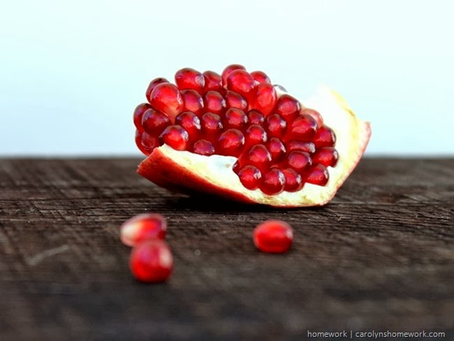 Homemade Pomegranate Facial Scrub via homework | carolynshomework.com