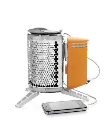 Fueled by the twigs you find on the trail, the BioLite CampStove will cook your fish while charging your iPhone.