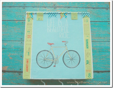 pretty bicycle canvas art @NorthernCottage.net 112