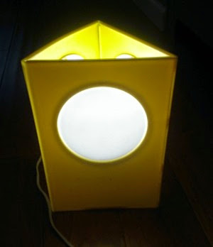 Plastic triangle lamp yellow on Plastic triangle lamp yellow on