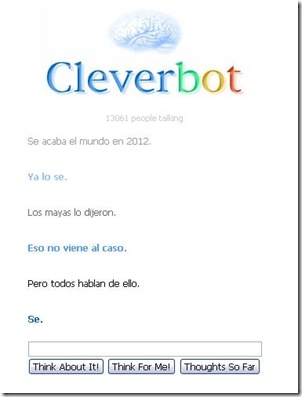 clever bot en espa&ntilde;ol platica con un robot en linea