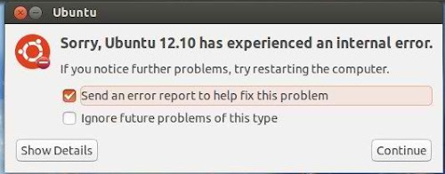 Come disattivare la segnalazione di errori del sistema in Ubuntu 12.10