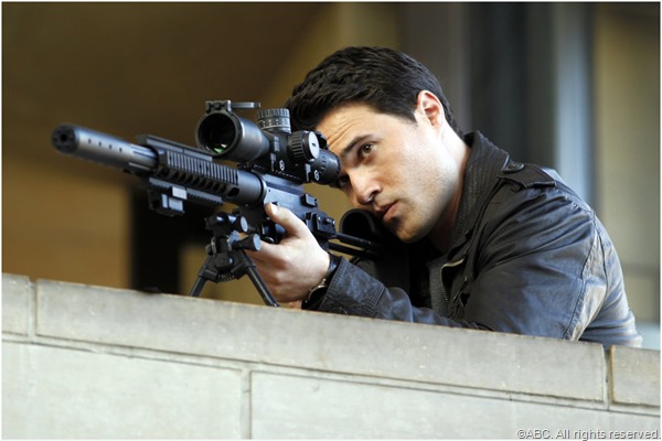 Agent Grant Ward (Brett Dalton) takes aim.