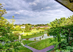 View from my hotel room of the park in Mullingar on Thursday, July 14, 2011 at 2:15 PM. Taken with my NIKON D7000 using f/2.8 at 1/350 sec on ISO 280 with my 11-16 mm f/2.8 lens.